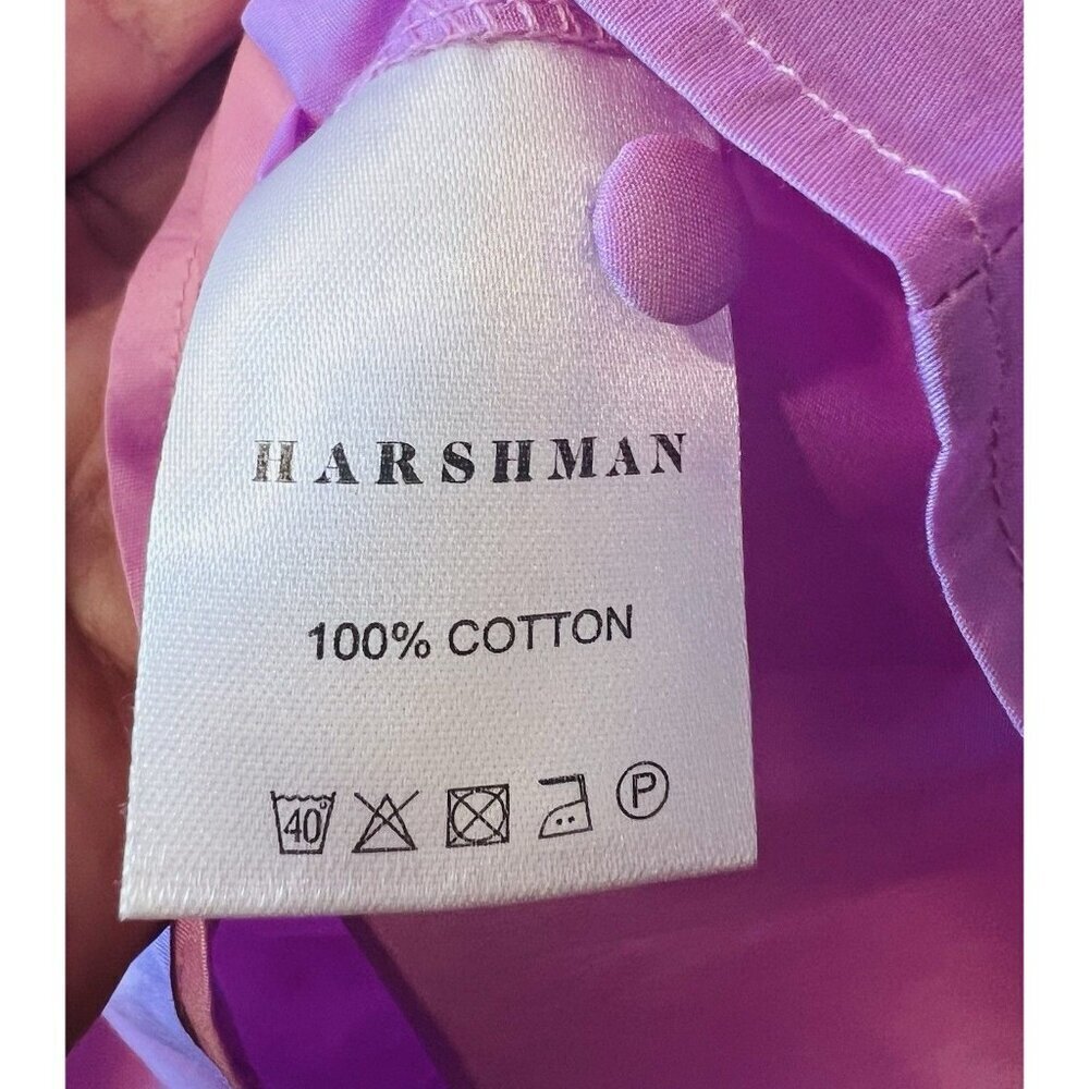 Harshman Women’s Nagisa Popover Orchid Lilac Blouse Size Large Bell Sleeves - Picture 9 of 10